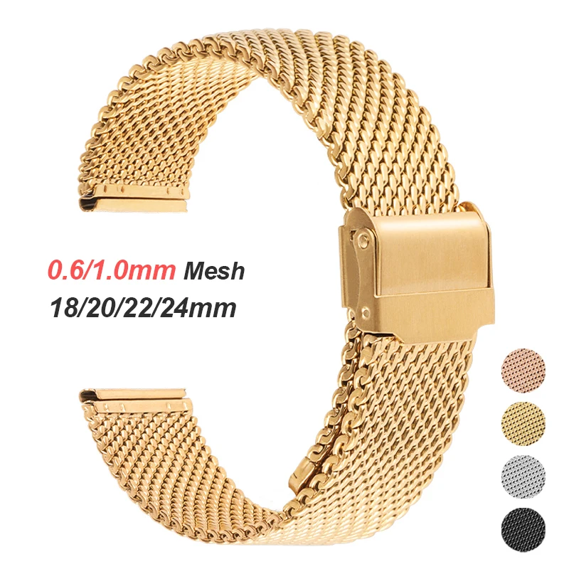 Mesh Strap Metal - Cinturino in rete Milanese da 0.6mm