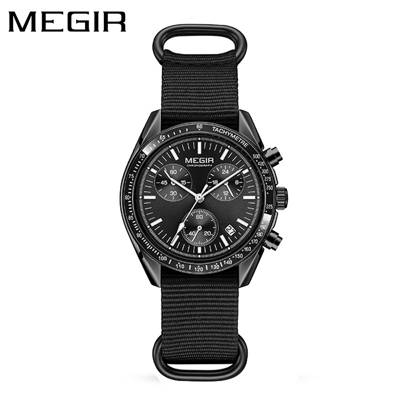 Canvas Strap Watch - MEGIR 2247 Nuovo Orologio di Lusso
