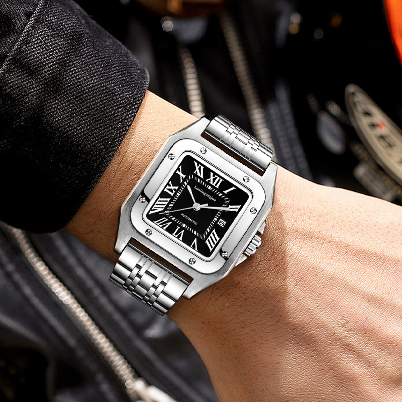 Cartier Watch Tank - Orologio meccanico automatico quadrato di lusso