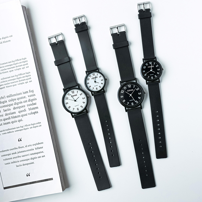 Silicone Band Women - Semplice orologio nero Orologi al quarzo