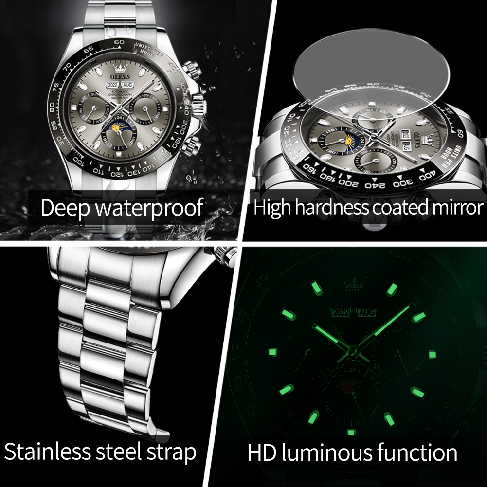 OLEVS 6654 Orologio da uomo di - Rolex Watch Daytona recensione e prezzo