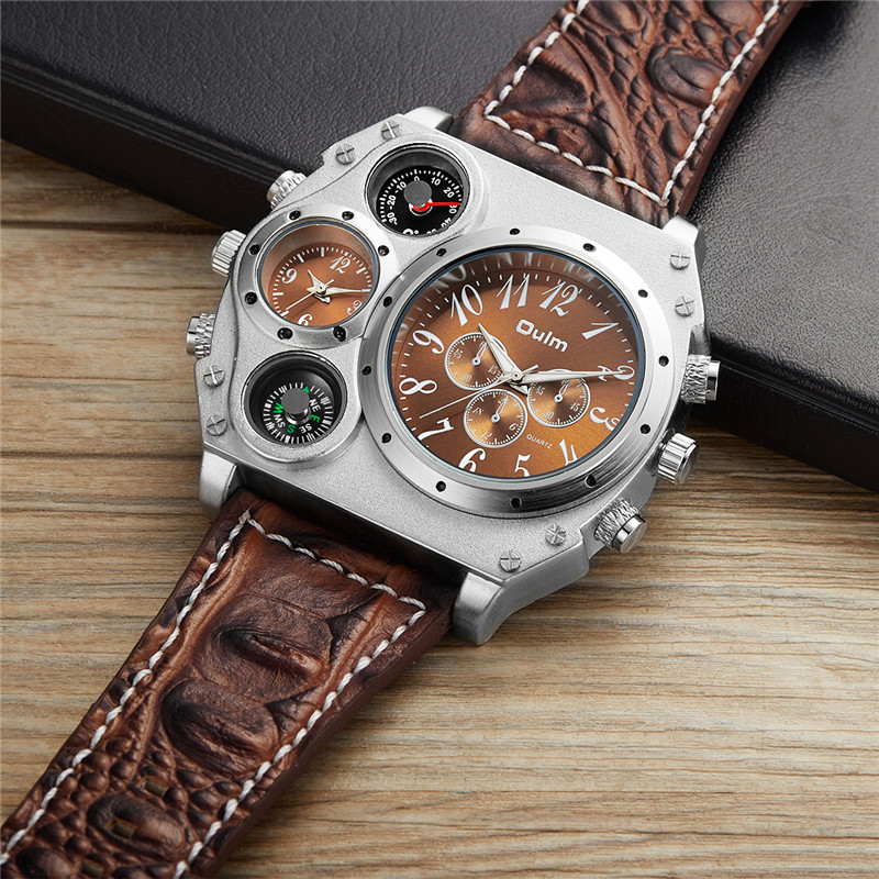 Nuovo modello OULM Orologio da - Leather Watch Band Men recensione e prezzo
